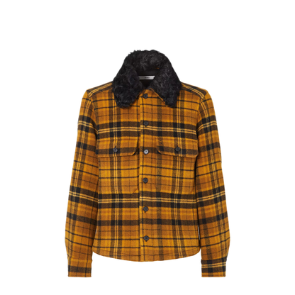 Check Wool Blouson Jacket
