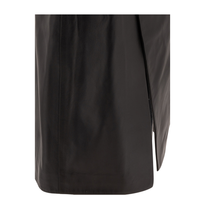MAYFEYR - Loulou Studio - Leather Midi Skirt - EKAREBLACK
