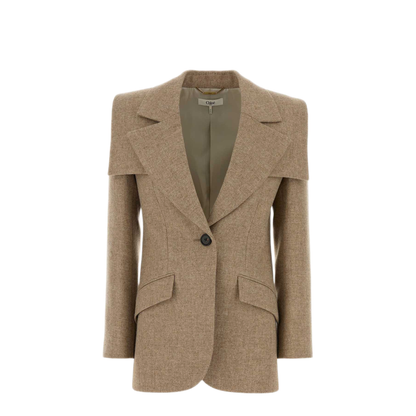 MAYFEYR - Chloè - Beige Stretch Wool Blazer - CH26WVE3506824F