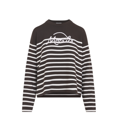 MAYFEYR - Moncler - Striped Logo Knit Sweater - L20939C00005M1131
