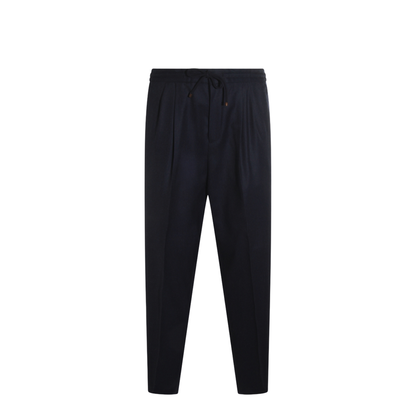 Leisure Fit Trousers Wool Navy