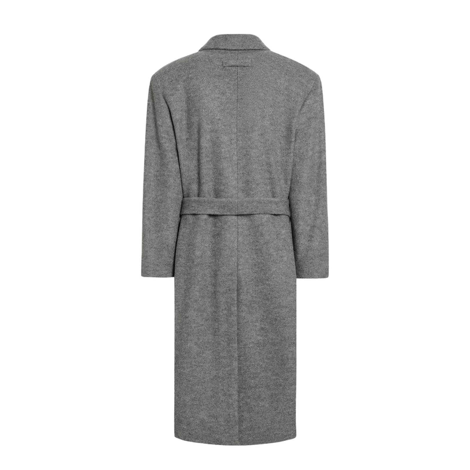 Grey Wool Double-Breasted Coat