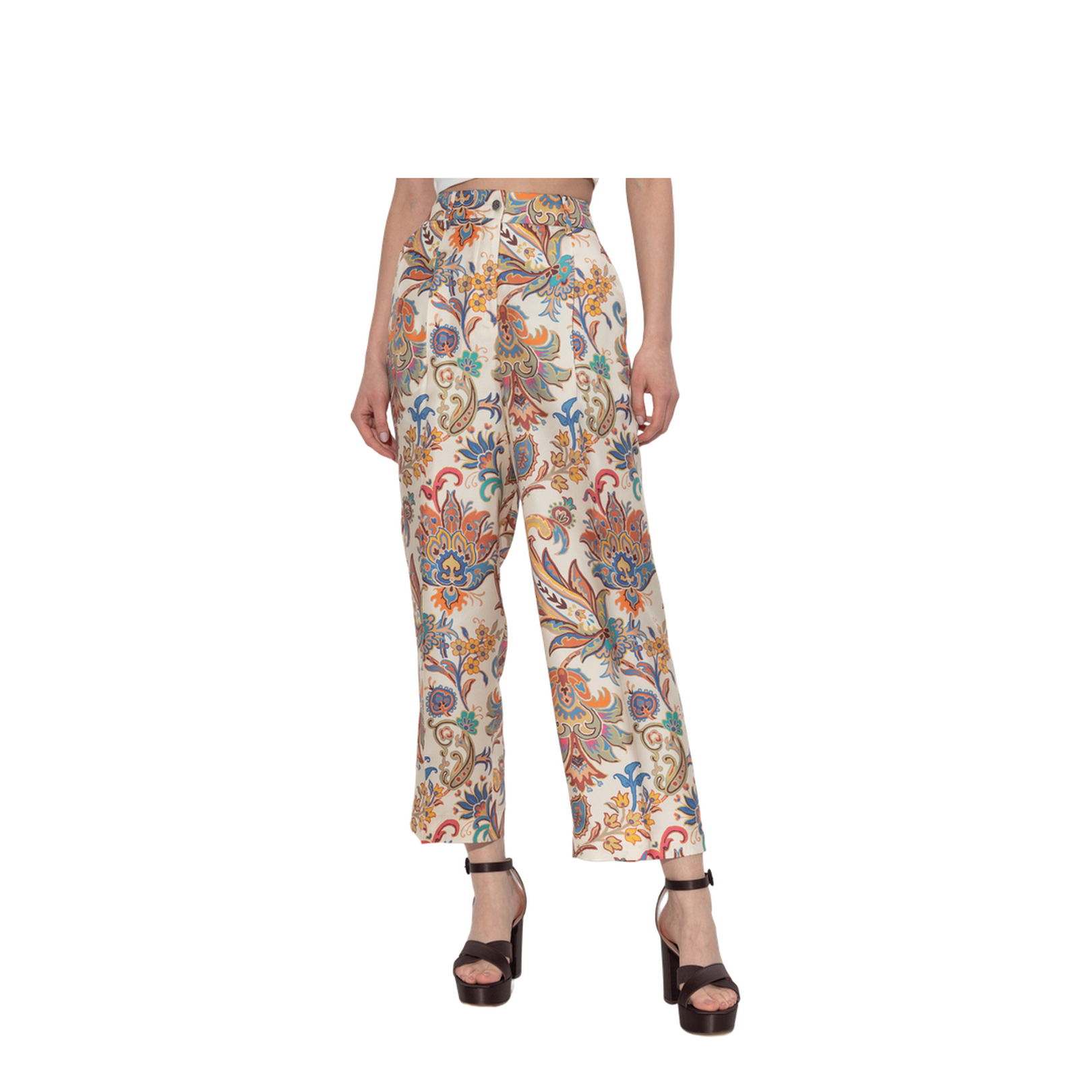 Silk Crease-Front Trousers