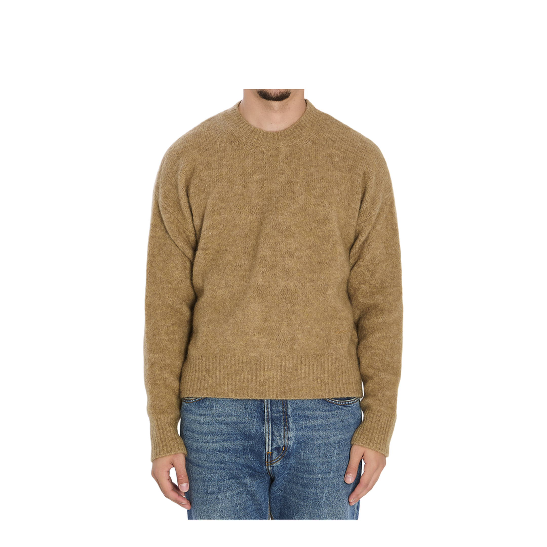 Crew Neck Alpaca Wool Sweater