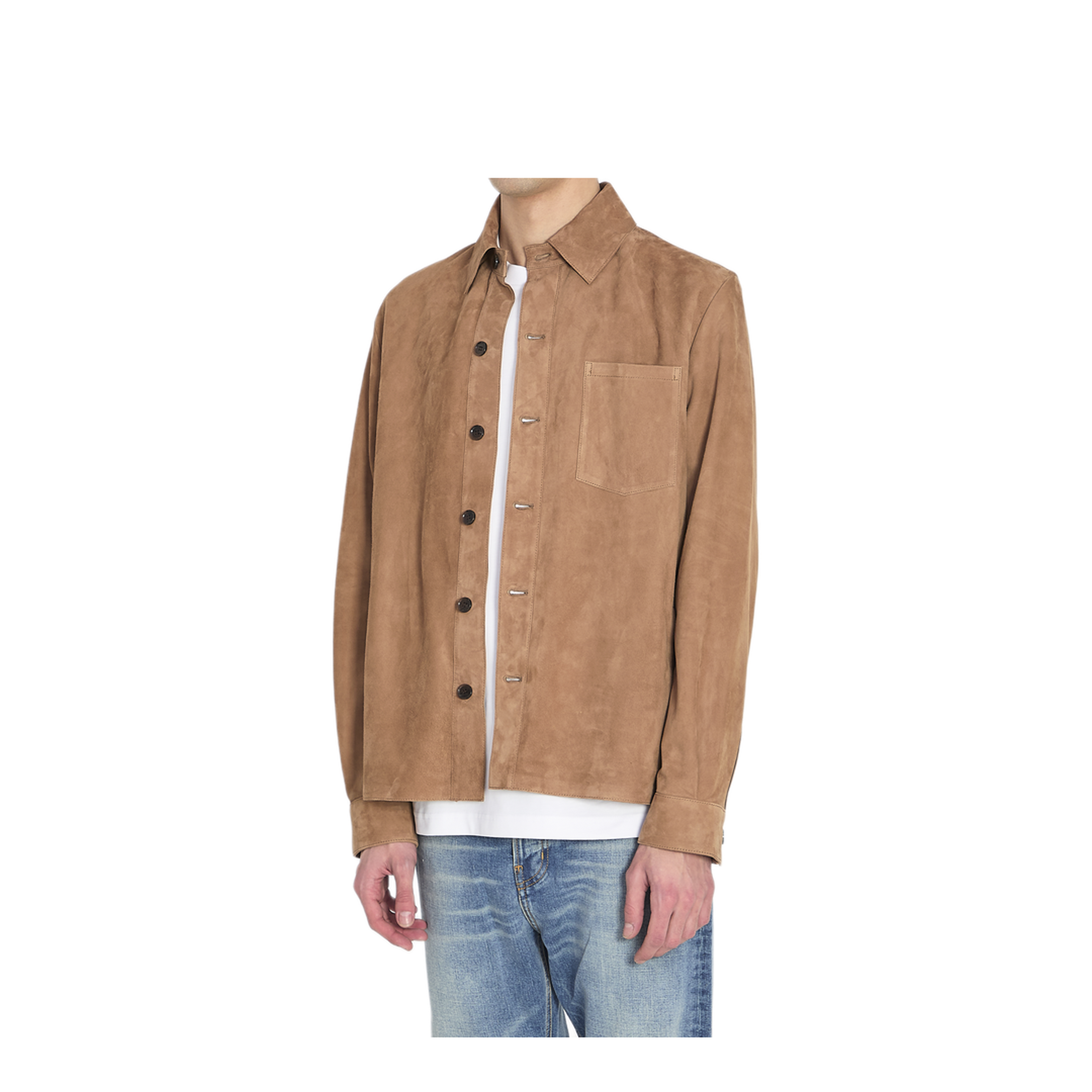 MAYFEYR - Arma - Overshirt In Suede Leather - 001G261003MOCHA