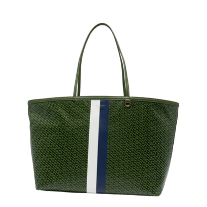 Racer Coated Canvas Tote - Green
