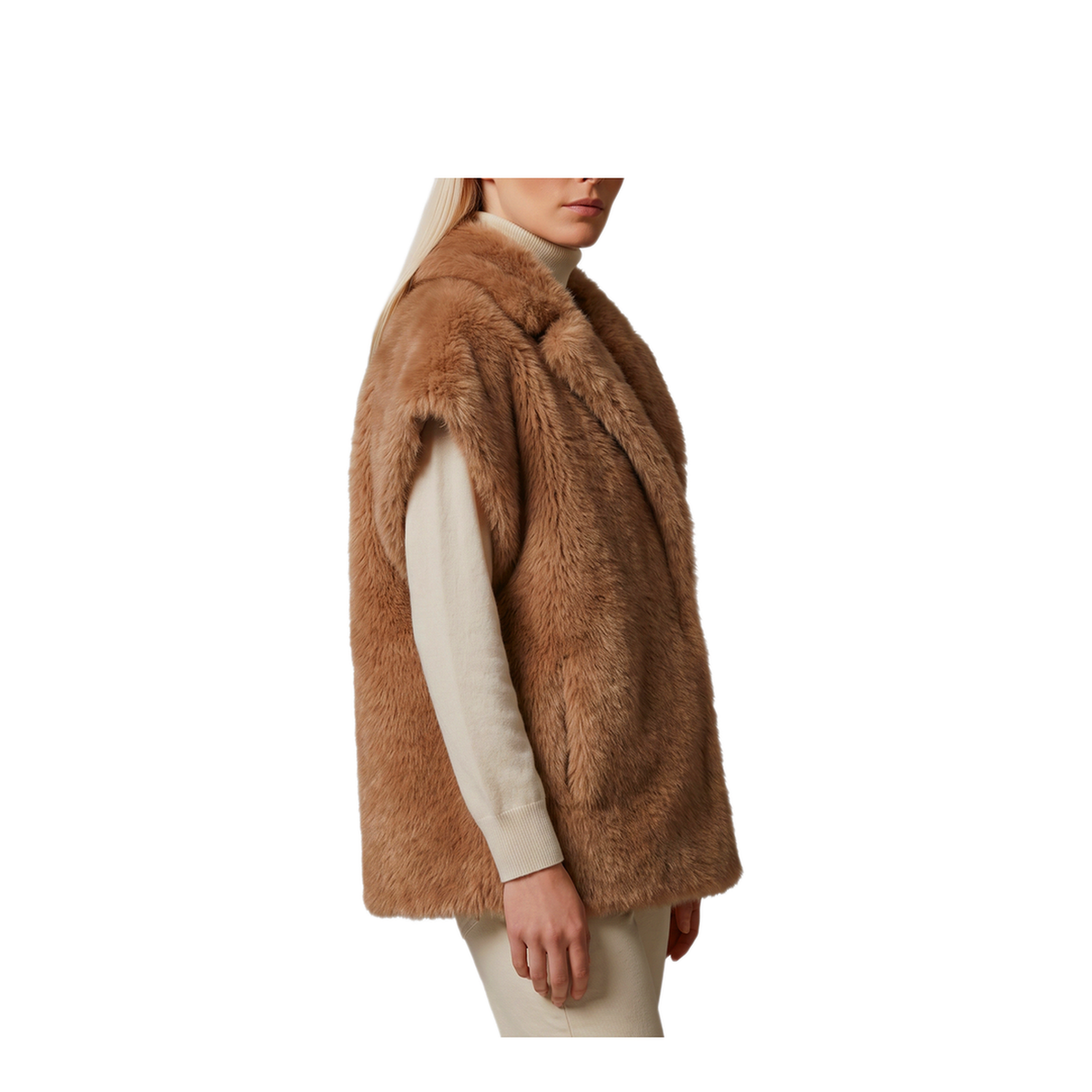 MAYFEYR - Herno - Long Hair Fur Effect Sleeveless Vest - GC000607D129081985