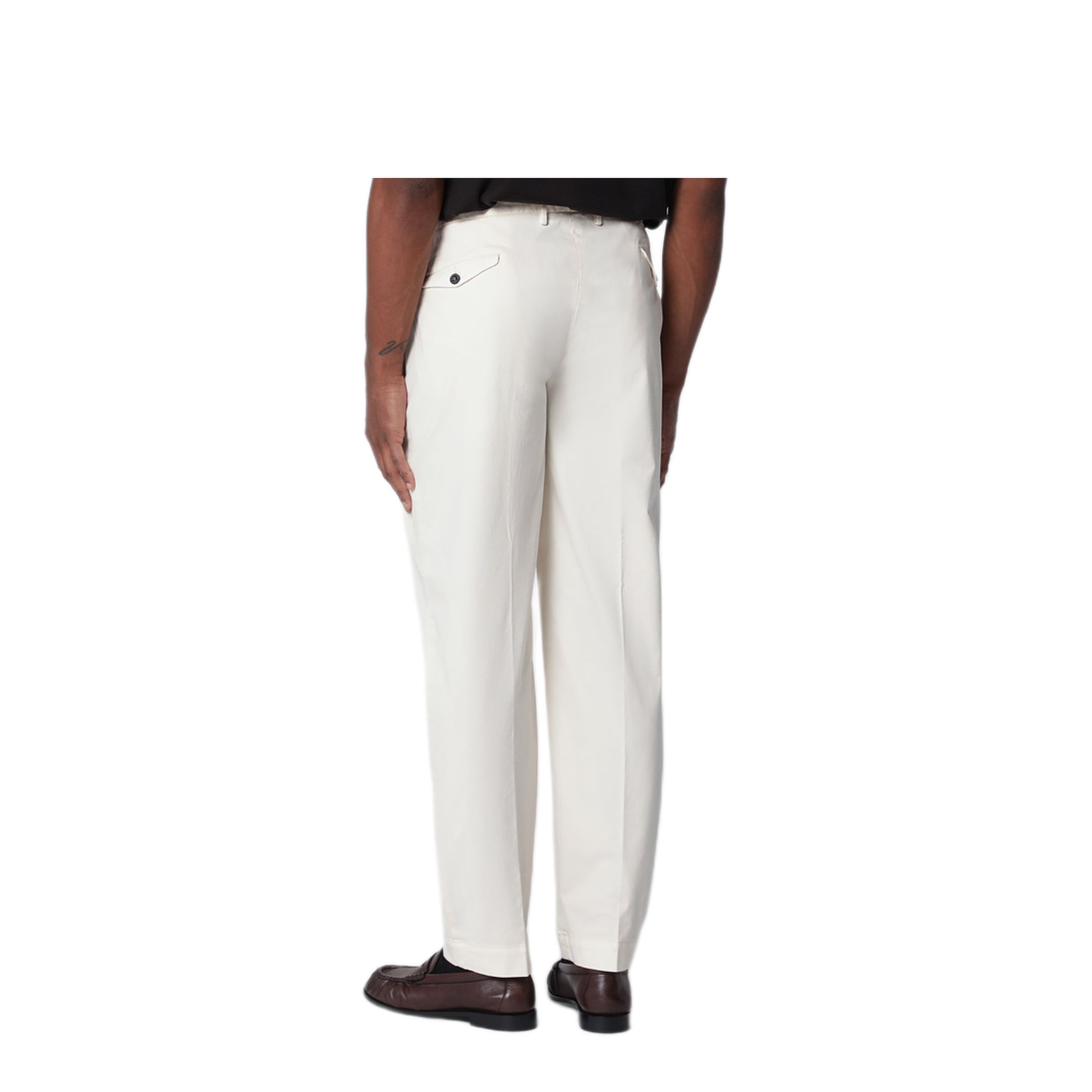 MAYFEYR - Santaniello - White Cotton Trousers - DSE3295CO03