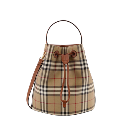 Printed Canvas Bucket Bag
