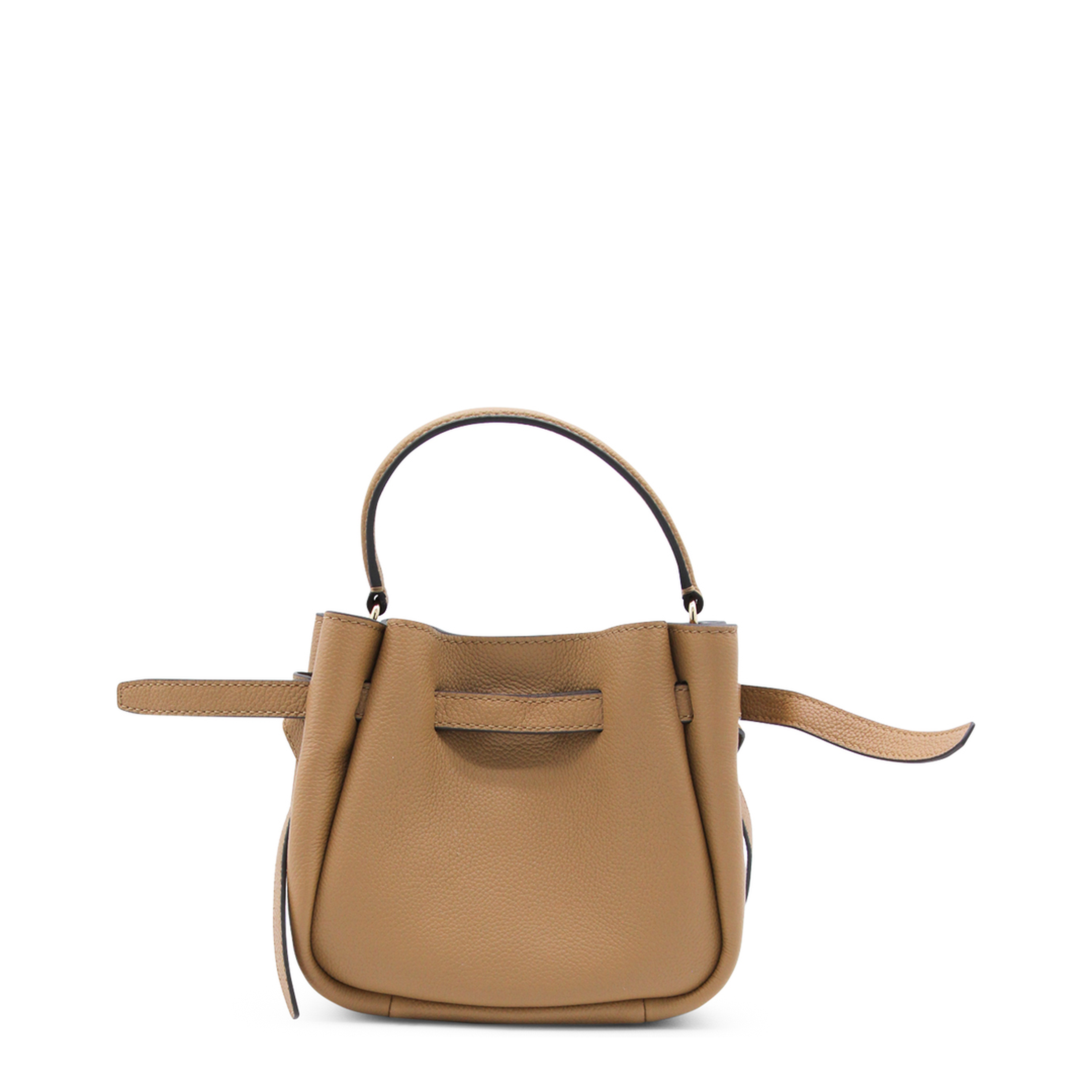 Romy Mini Pebbled Leather Crossbody Bag - Tiramisu