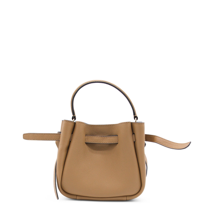 Romy Mini Pebbled Leather Crossbody Bag - Tiramisu