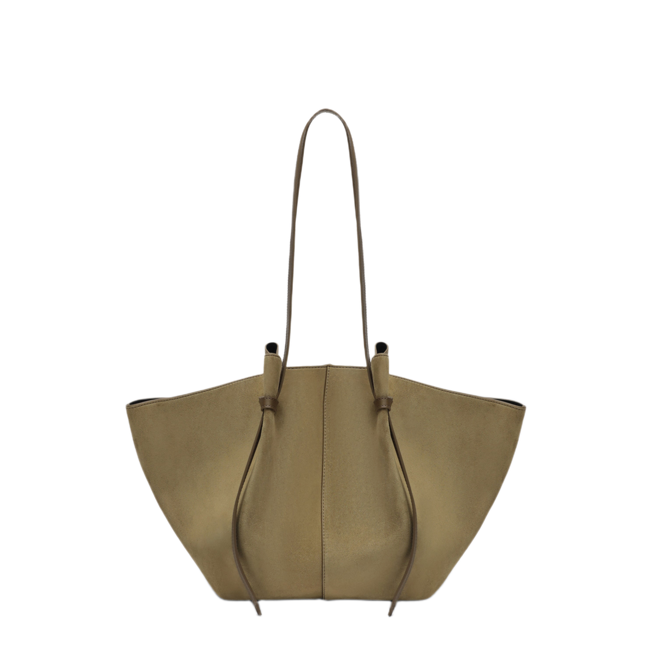 MAYFEYR - Yuzefi - Large Mochi Bag In Fennel Suede Leather - LARGEMOCHISUEFE