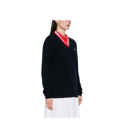 MAYFEYR - Miu Miu - V Neck Cashmere Sweater - MMLA33SOOO1580F059F