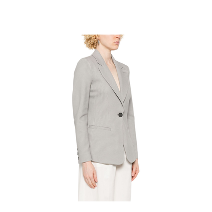 Icon Single-Breasted Jacket in an Embossed Jacquard Knit