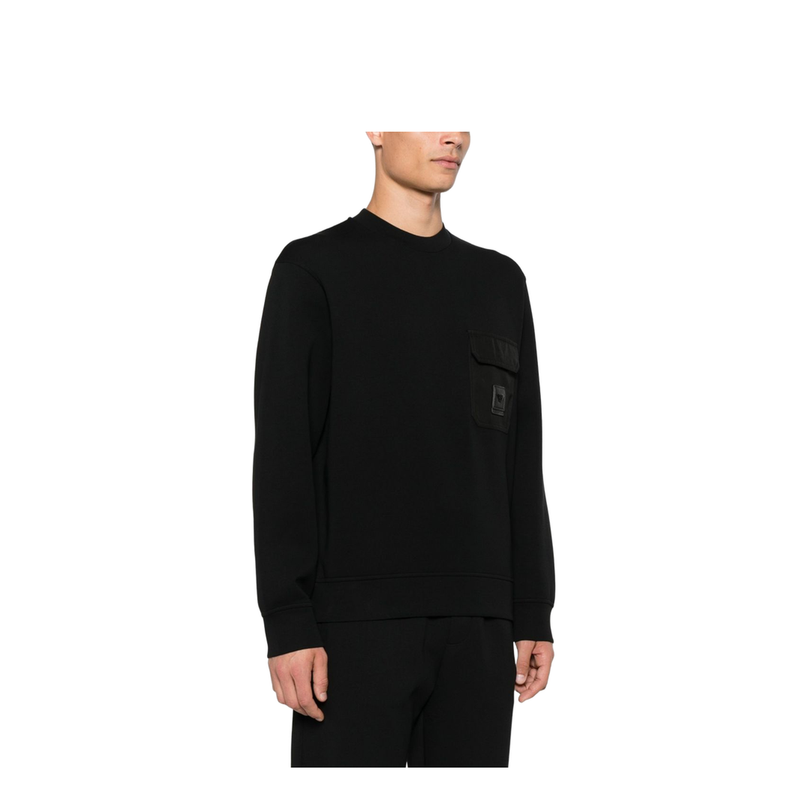 ASV Double-Jersey Sweatshirt with Pocket and Logo Patch