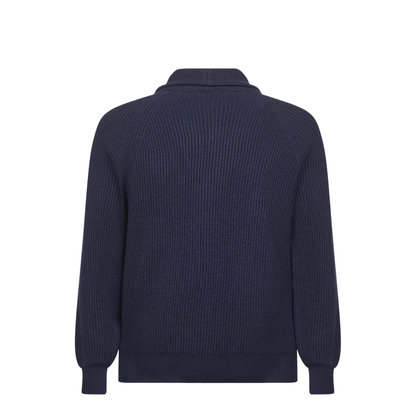 Long Sleeve Cardigan Navy Blue