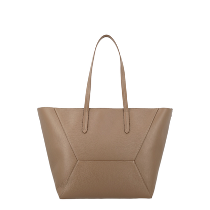 Duo Tote Bag in Grainy Leather