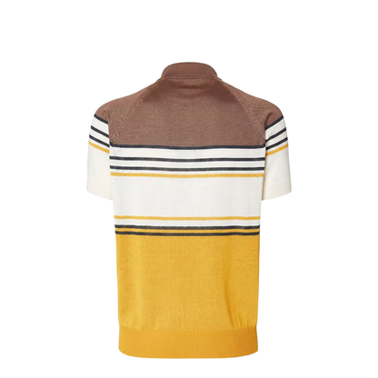 MAYFEYR - Fendi - Striped Viscose Polo Shirt - FZC173AWZ5