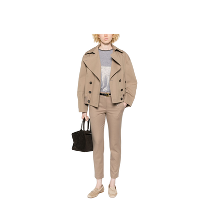 Cotton and silk striped shirt