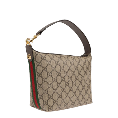 Ophidia Mini Canvas Shoulder Bags - Beige