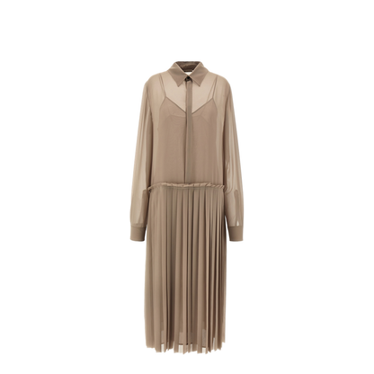 Pleated Midi Dress
