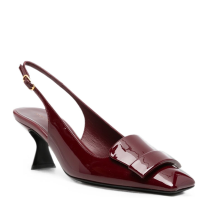 MAYFEYR - Sergio Rossi - With Heel Brown Slingback Pumps - B14560MFL3481102234