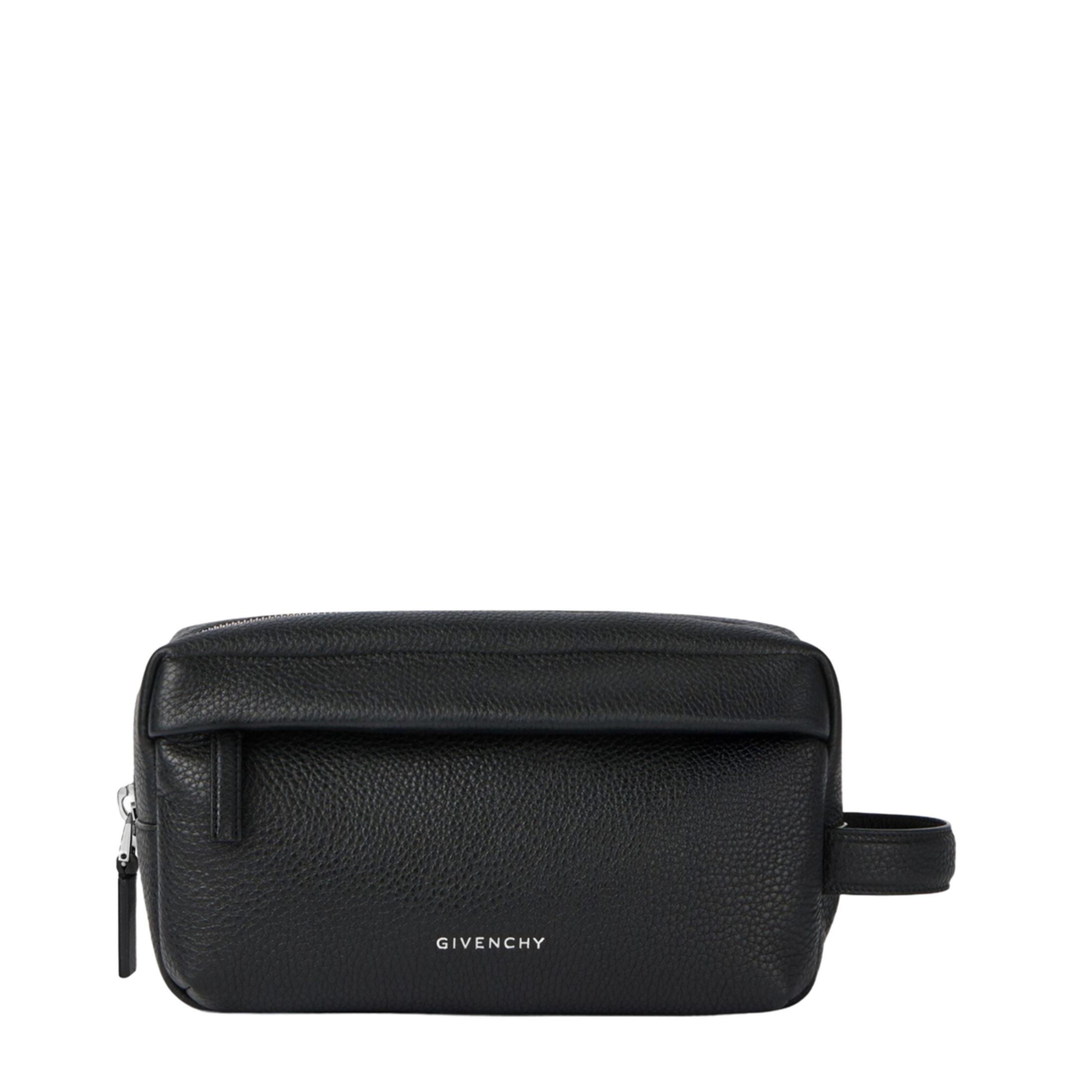 Black Leather U Backpack Beauty Case
