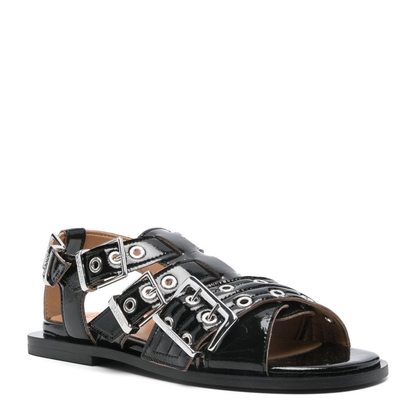Eyelet-Detailing Sandals