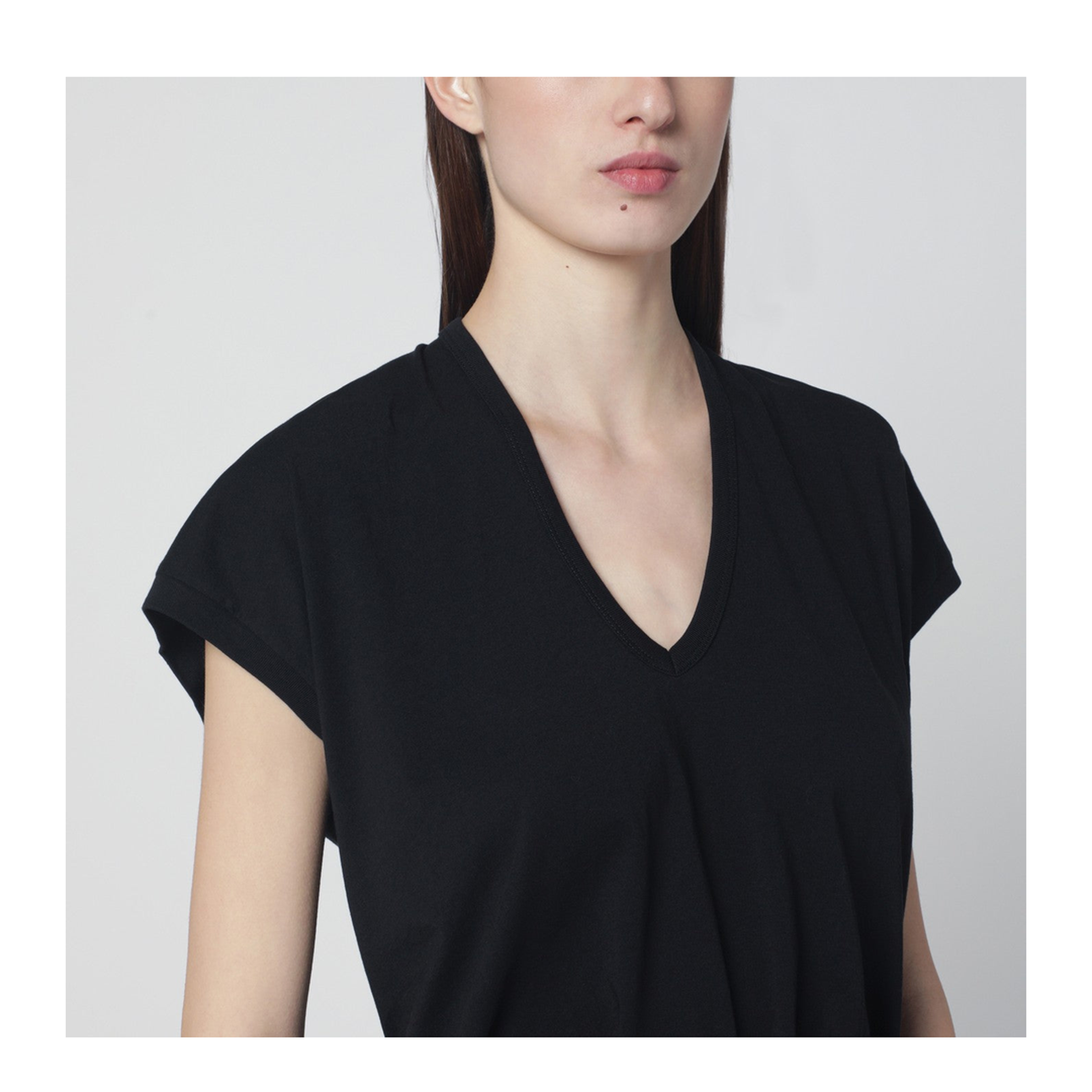 MAYFEYR - Dries Van Noten - Black V-Neck T-Shirt - 1311013600900