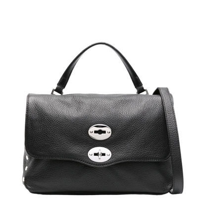 Postina Daily Small Calfskin Top-Handle Bag - Nero
