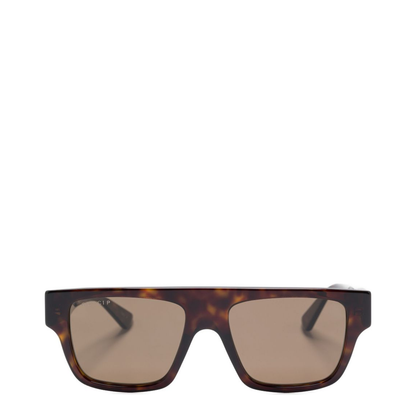 Rectangular Frame Sunglasses in Dark Tortoiseshell
