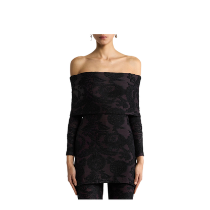 MAYFEYR - Etro - Sweater In Chenille Jacquard With Paisley Foliage Motif - WRJA019999JJD16
