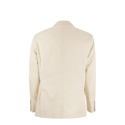 Cotton and Cashmere Deconstructed Jacket with Patch Pockets