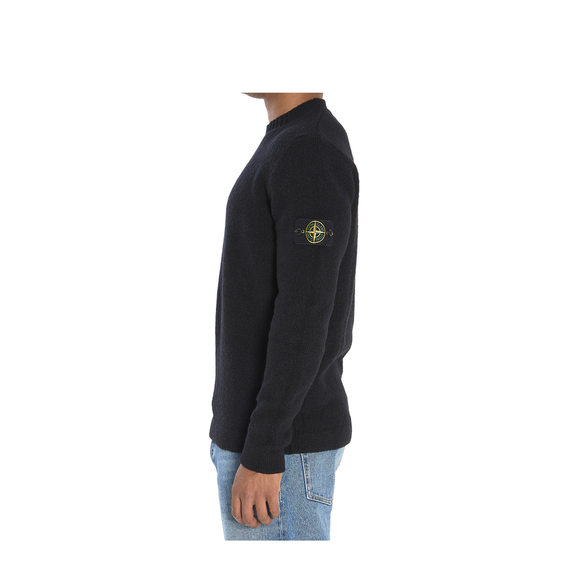 Crew Neck Sweater with Brushed Texture