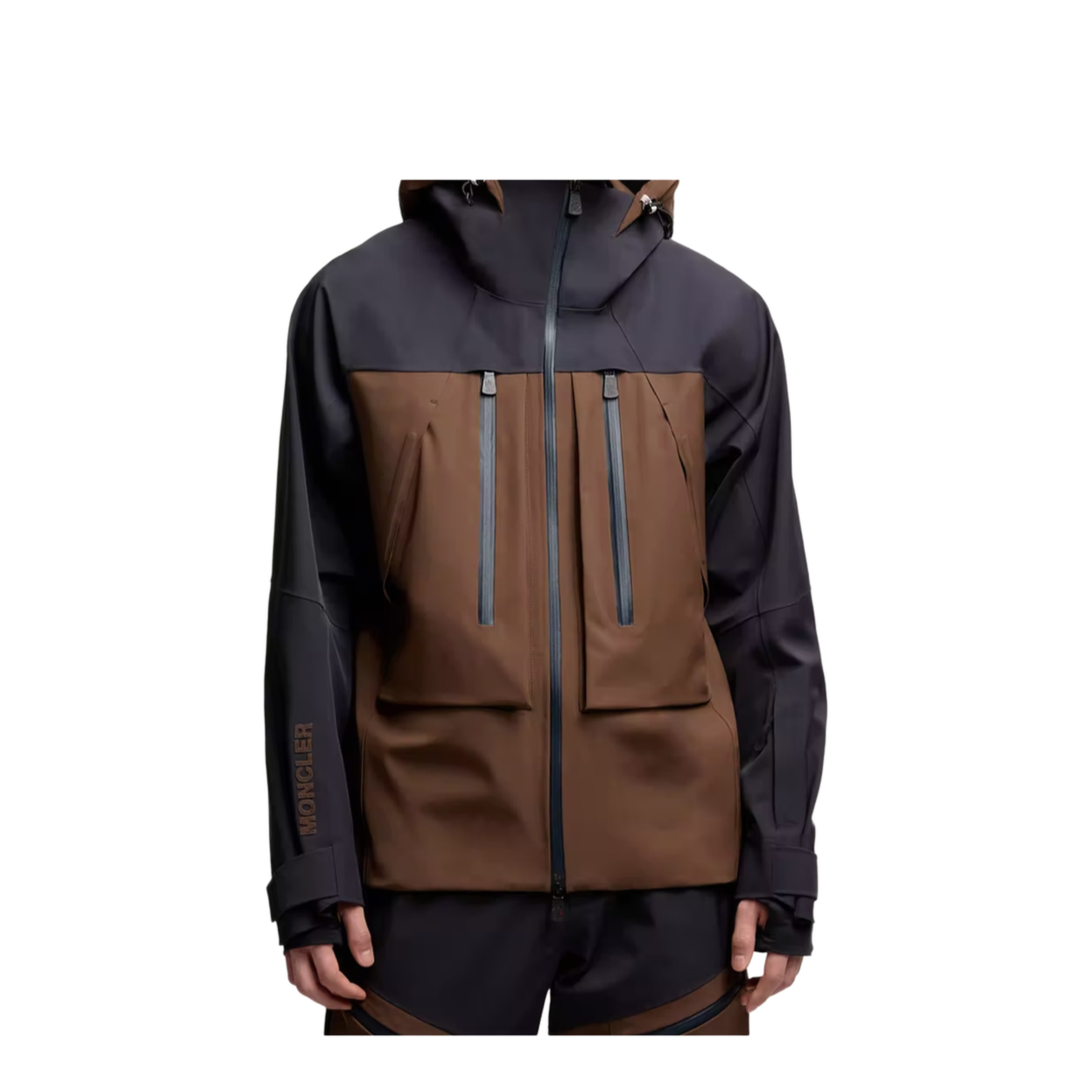 Navy and Brown Casual Jacket