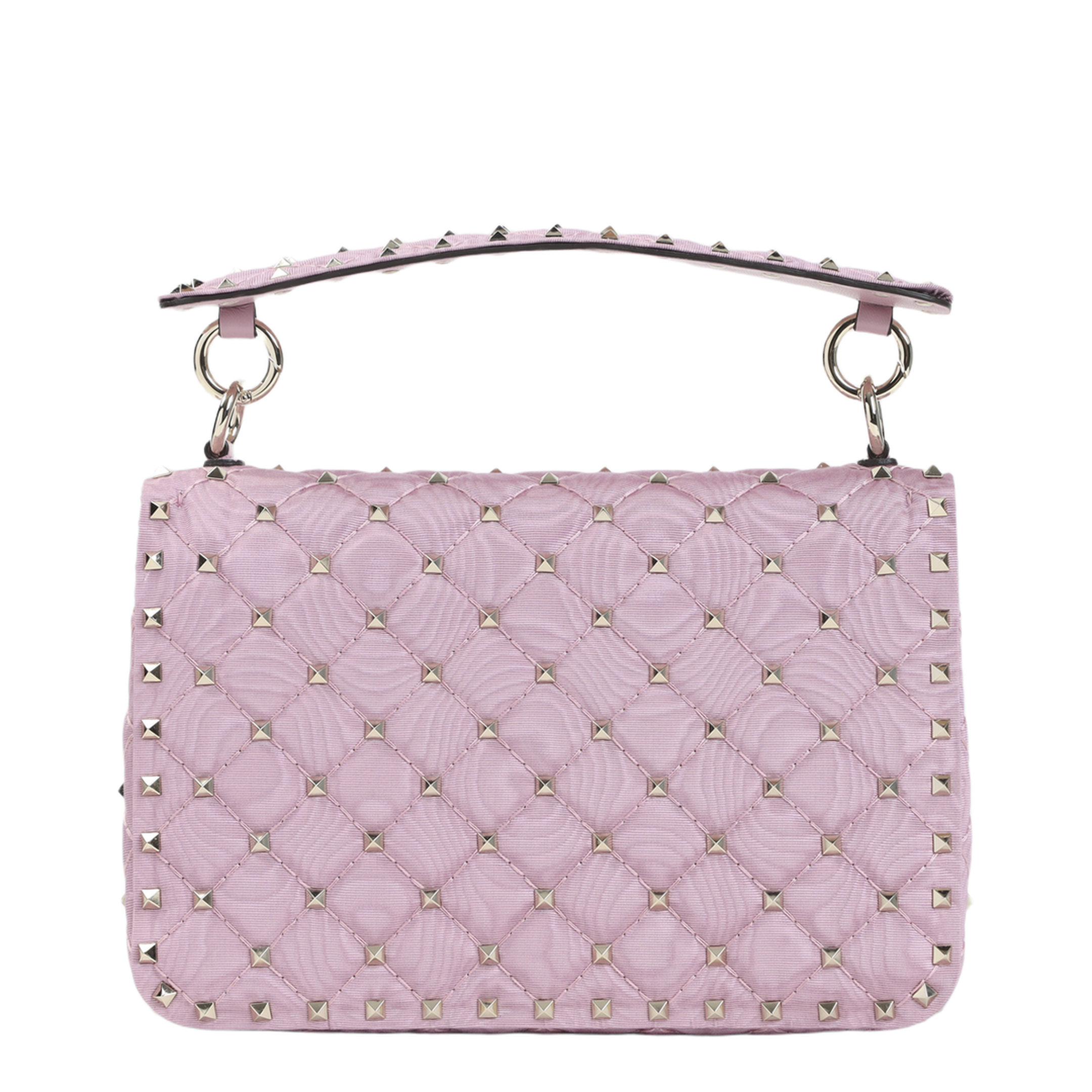 MAYFEYR - Valentino - Pink Fabric Rockstud Handbag - 8W0B0122DIIQNV