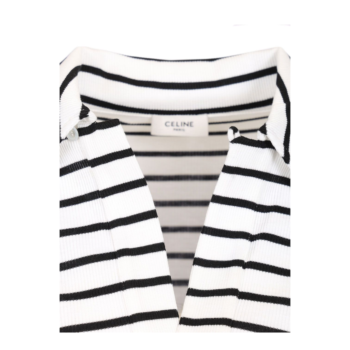 MAYFEYR - Celine - Striped Silk Jersey Polo Shirt - RX0L0809W01OB