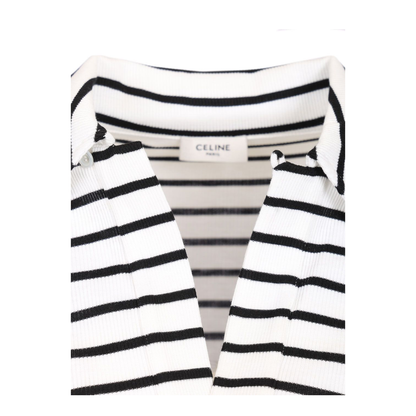 MAYFEYR - Celine - Striped Silk Jersey Polo Shirt - RX0L0809W01OB