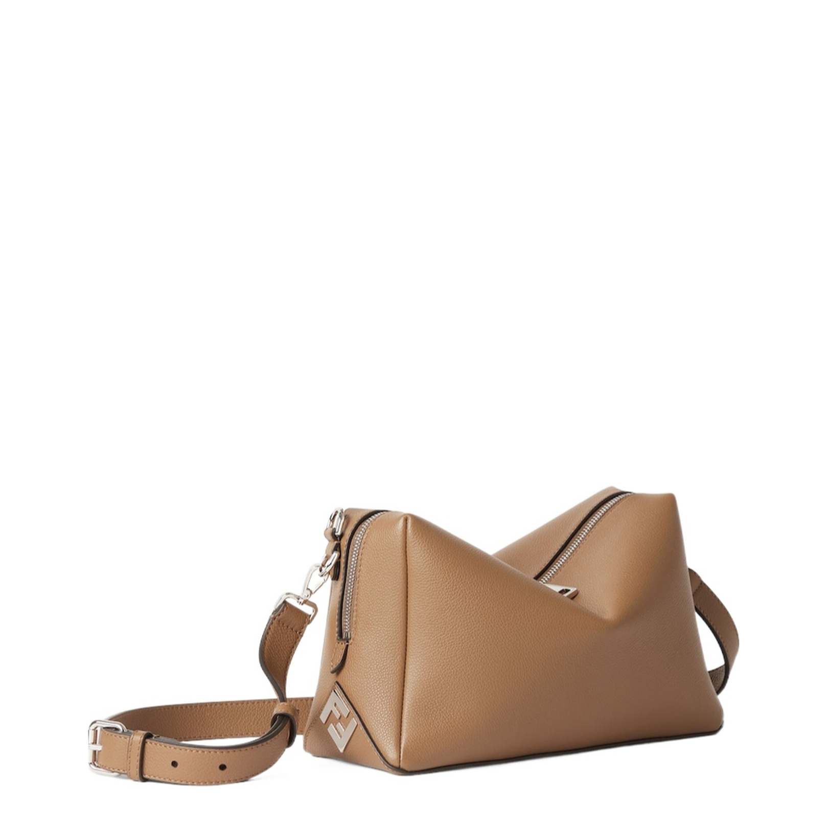 Handbag with Double Zipper and Adjustable Strap