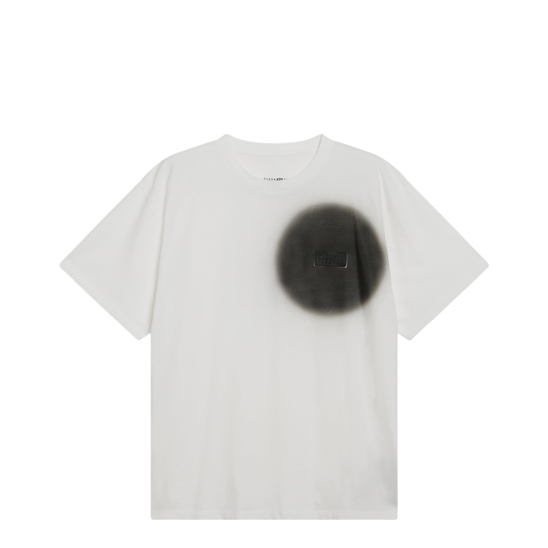 White T-Shirt With Spray Print