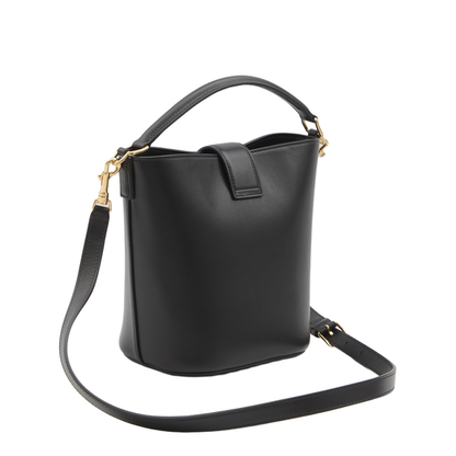 Small Louise Bag in Black Calfskin Leather