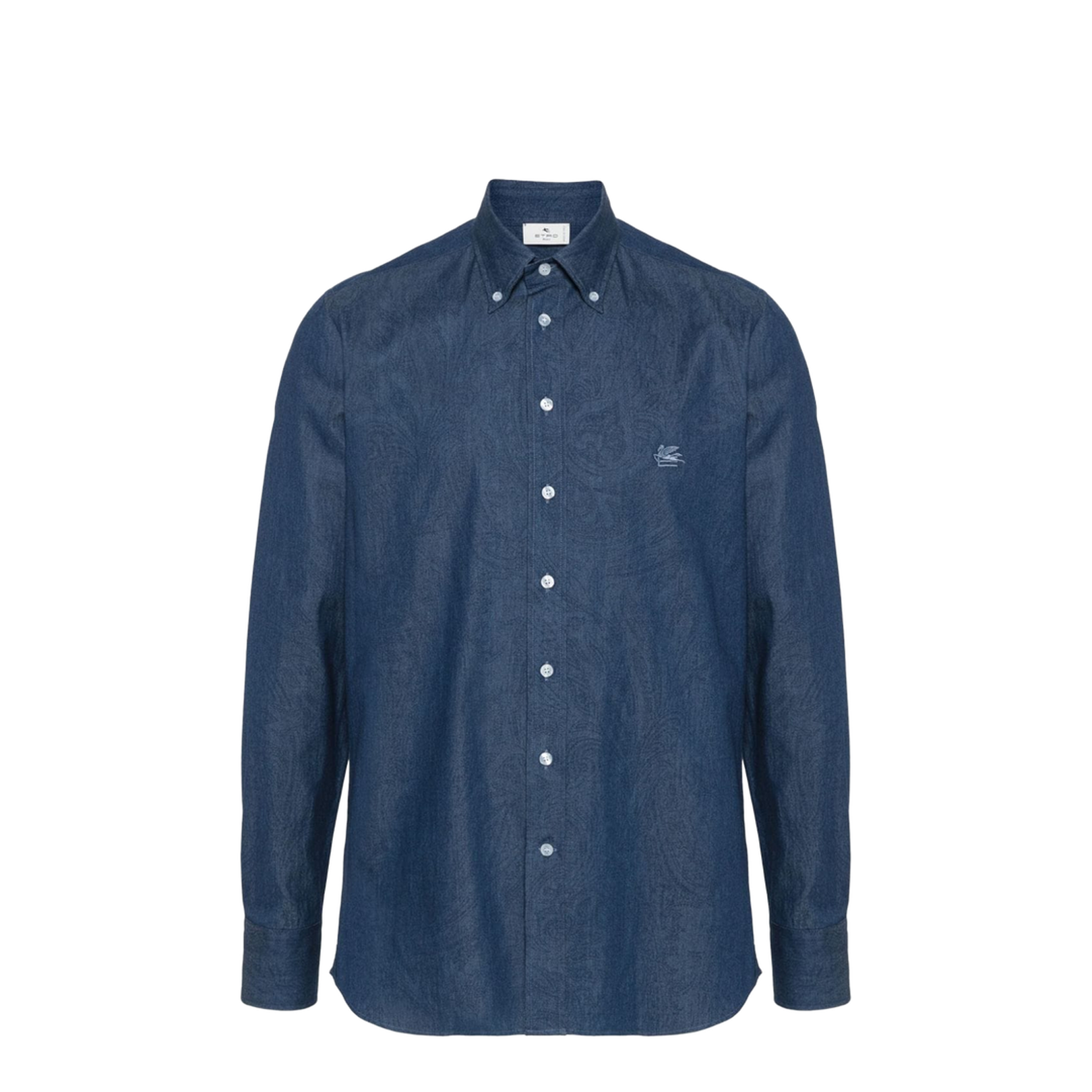Indigo Blue Cotton Paisley Print Shirt