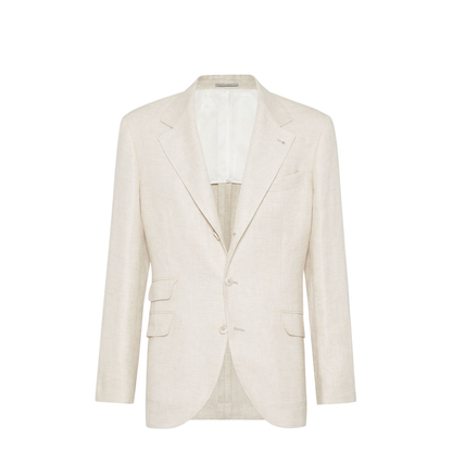 Single-Breasted Blazer - Beige
