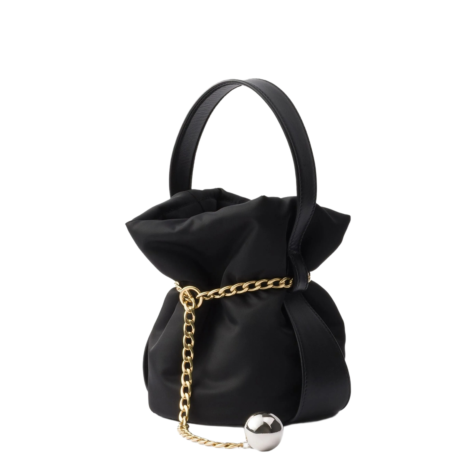 Black Petit Sac Noir Re-nylon And Nappa Leather Mini