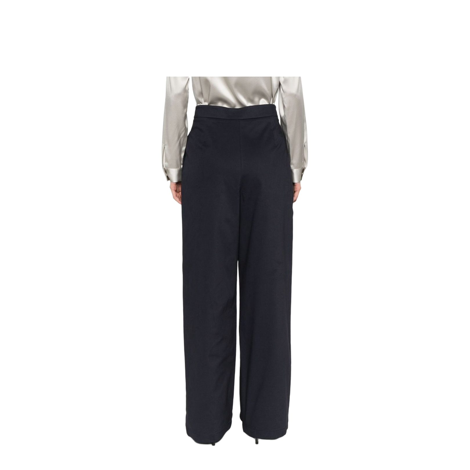 Cotton Wide-Leg Trousers