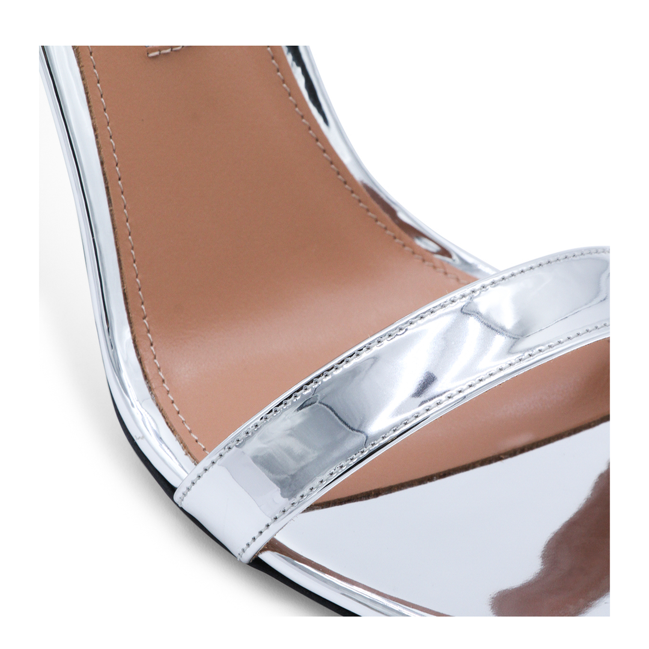 So Nude 85 Silver Sandals