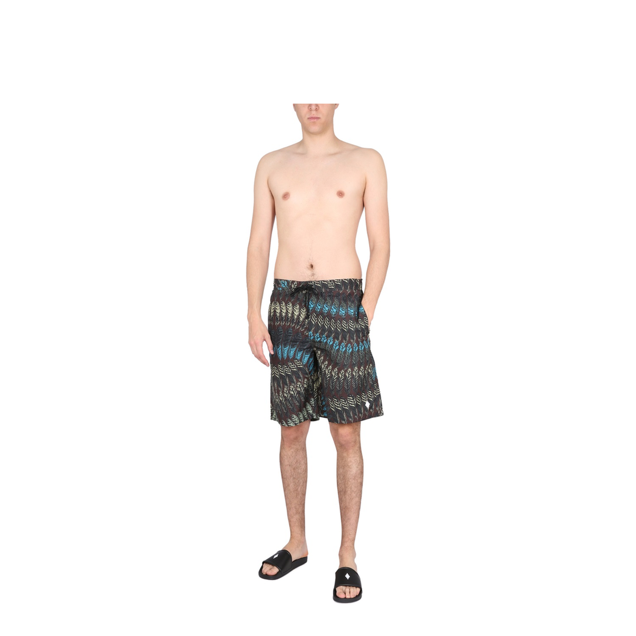 MAYFEYR - MARCELO BURLON COUNTY OF MILAN - Logo Print Boxer Swimsuit - CMFA008S23FAB0016055