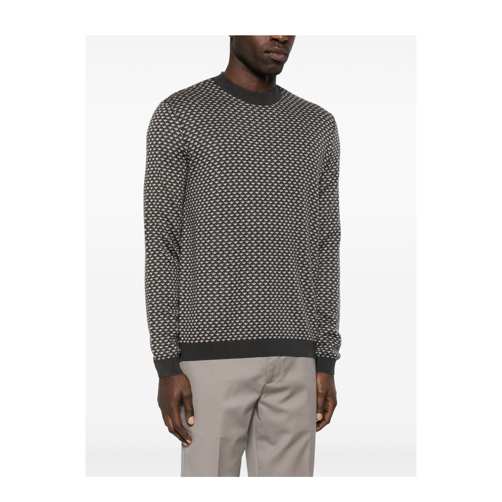 Allover Logo Wool Blend Sweater