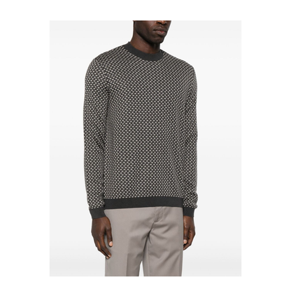 Allover Logo Wool Blend Sweater