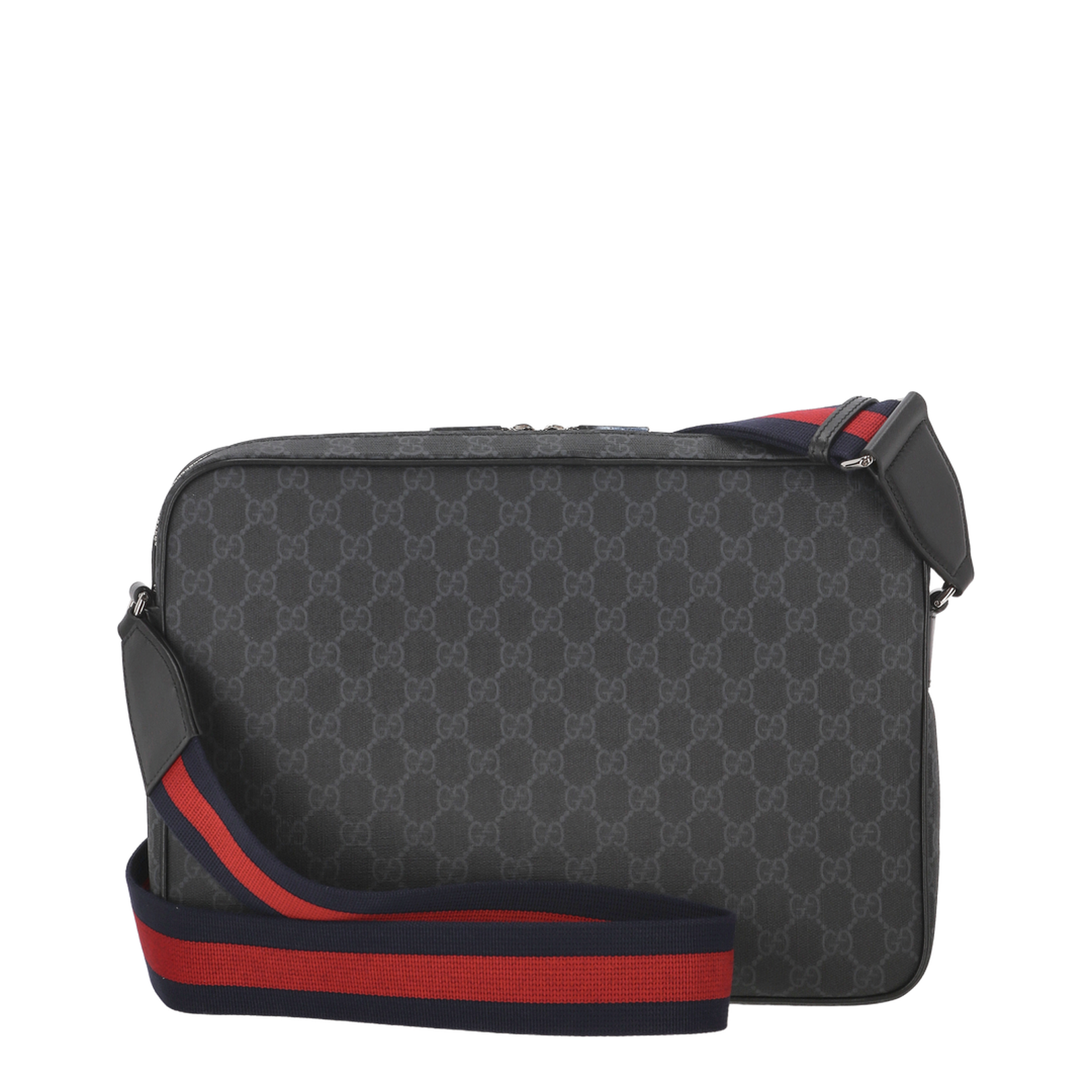 Ophidia Small Canvas Crossbody Bag - Gray